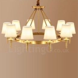 10-Lyss Rustik Lodge Integrert Metalllysekrone