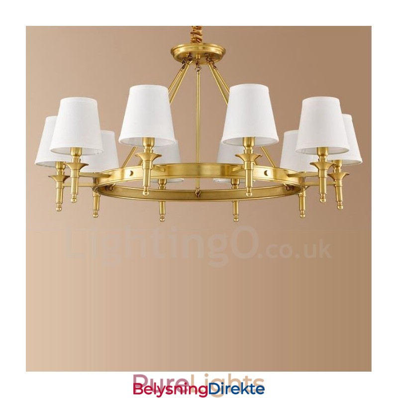 10-Lyss Rustik Lodge Integrert Metalllysekrone