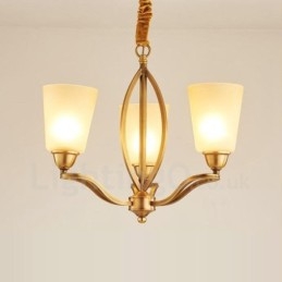 3-Lyss Rustik Lodge Integrert Metall-Kobberlysekrone