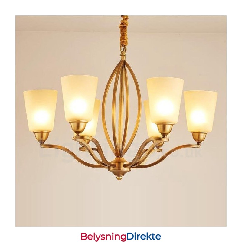 Integrert Metalllysekrone I Rustikk Lodge Med 6 Lys