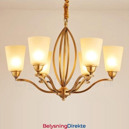 Integrert Metalllysekrone I Rustikk Lodge Med 6 Lys