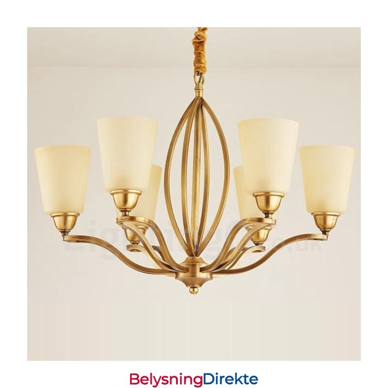 Integrert Metalllysekrone I Rustikk Lodge Med 6 Lys