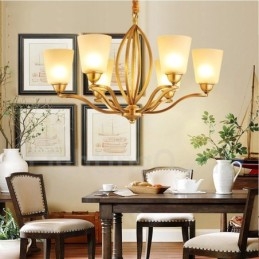 Integrert Metalllysekrone I Rustikk Lodge Med 6 Lys