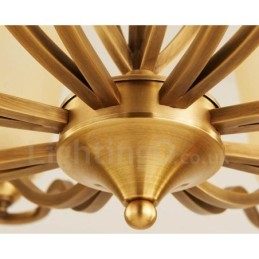 8-Lyss Rustik Lodge Integrert Metalllysekrone