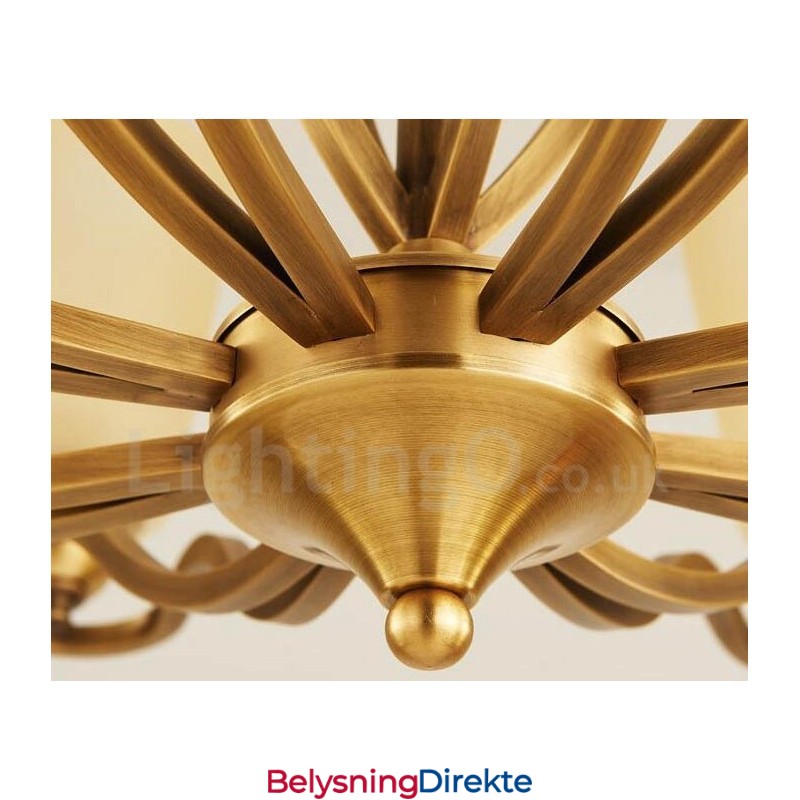 8-Lyss Rustik Lodge Integrert Metalllysekrone