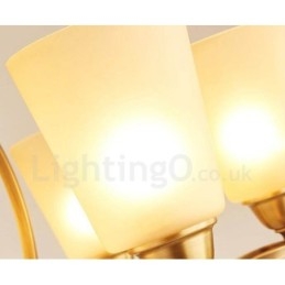 8-Lyss Rustik Lodge Integrert Metalllysekrone