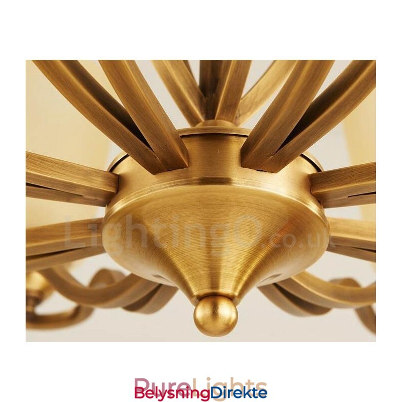 10-Lyss Rustik Lodge Integrert Metalllysekrone