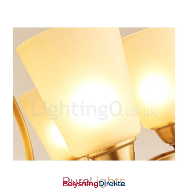 10-Lyss Rustik Lodge Integrert Metalllysekrone