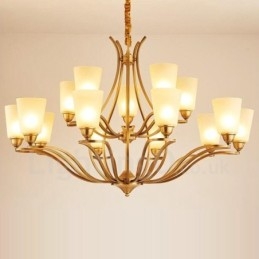 15-Lyss Rustik Lodge Integrert Metalllysekrone