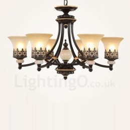 6 Lys Tradisjonell Klassisk Integrert Metalllysekrone