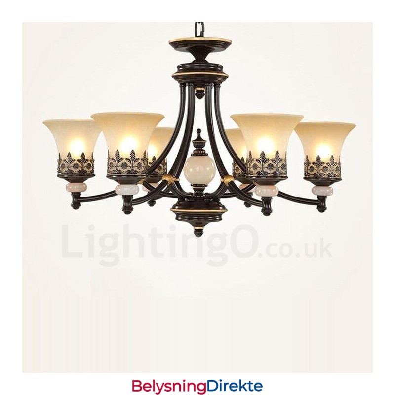 6 Lys Tradisjonell Klassisk Integrert Metalllysekrone