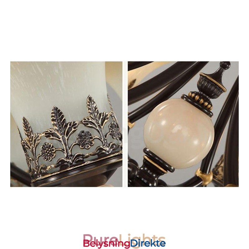 6 Lys Tradisjonell Klassisk Integrert Metalllysekrone