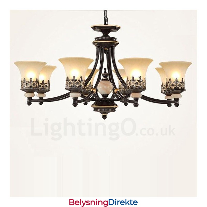 8-Lys Tradisjonell Klassisk Integrert Metalllysekrone