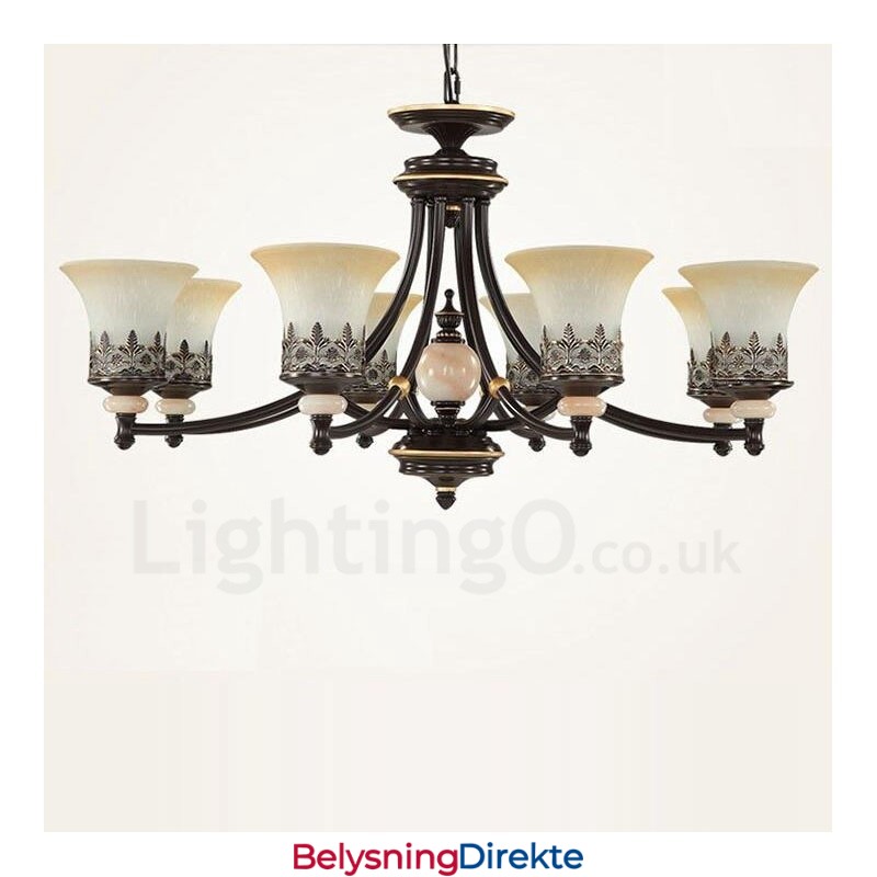 8-Lys Tradisjonell Klassisk Integrert Metalllysekrone