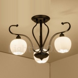 Integrert Lysekrone I Rustikk Stil Med 3 Lys