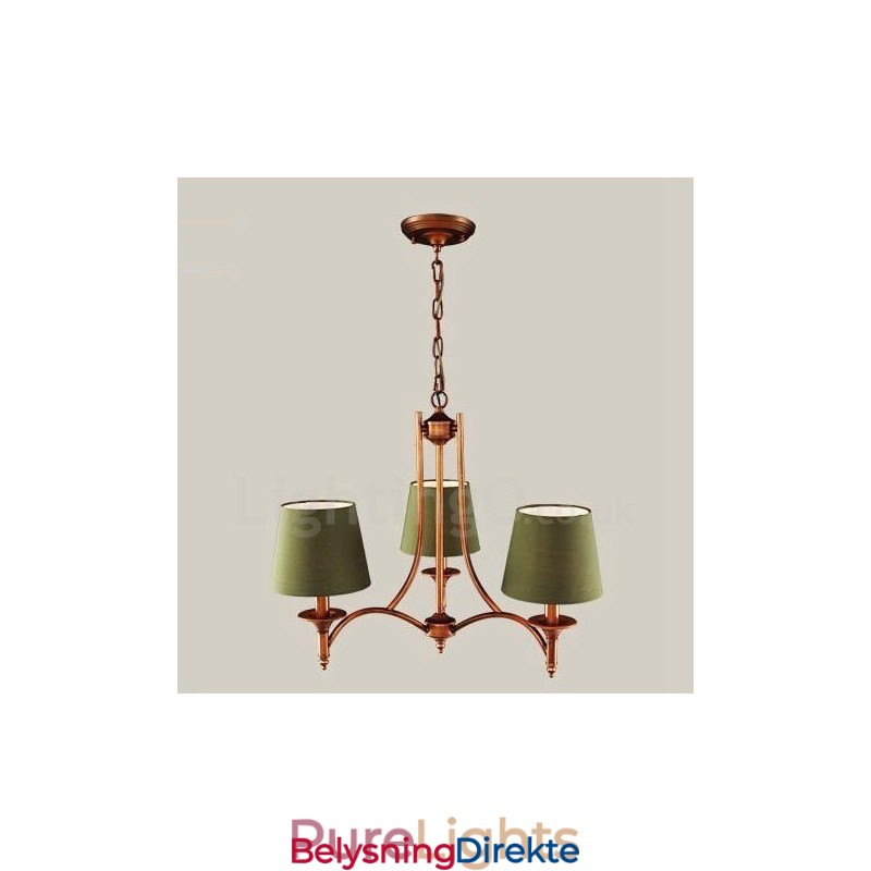 3-Lyss Rustik Lodge Integrert Metalllysekrone