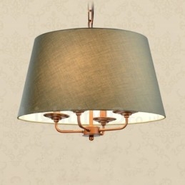 Integrert Metalllysekrone I Rustikk Lodge Med 4 Lys