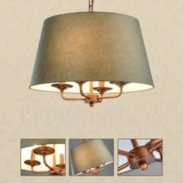 Integrert Metalllysekrone I Rustikk Lodge Med 4 Lys