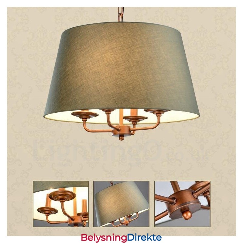 Integrert Metalllysekrone I Rustikk Lodge Med 4 Lys