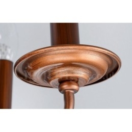 Integrert Metalllysekrone I Rustikk Lodge Med 4 Lys