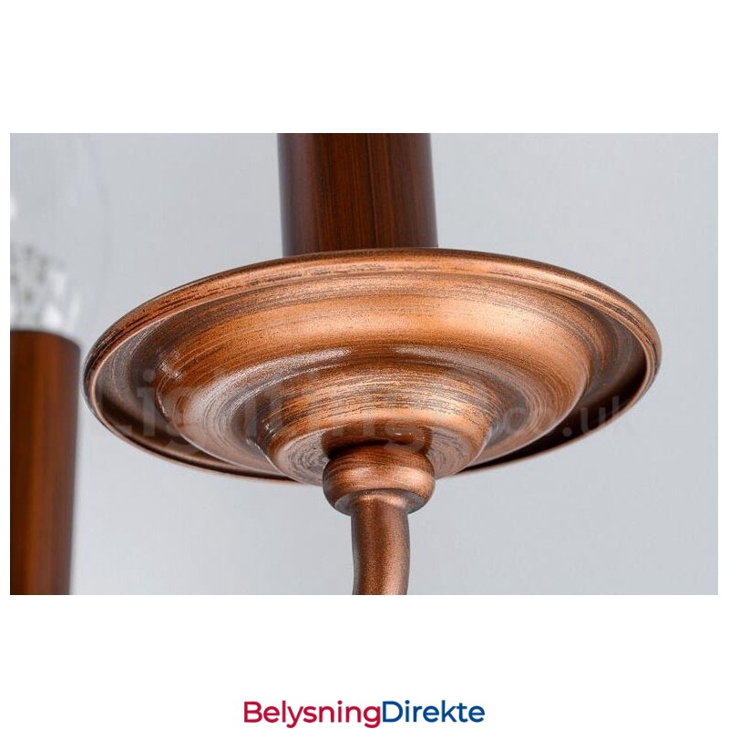 Integrert Metalllysekrone I Rustikk Lodge Med 4 Lys