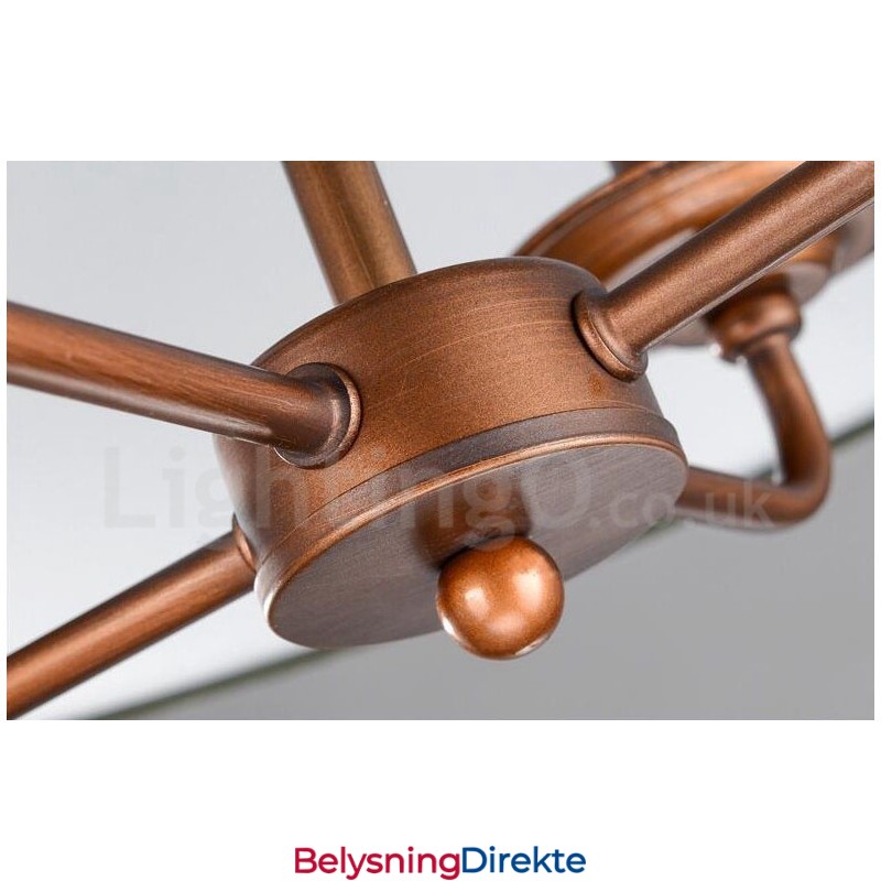 Integrert Metalllysekrone I Rustikk Lodge Med 4 Lys