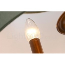 Integrert Metalllysekrone I Rustikk Lodge Med 4 Lys