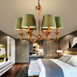 Integrert Metalllysekrone I Rustikk Lodge Med 6 Lys