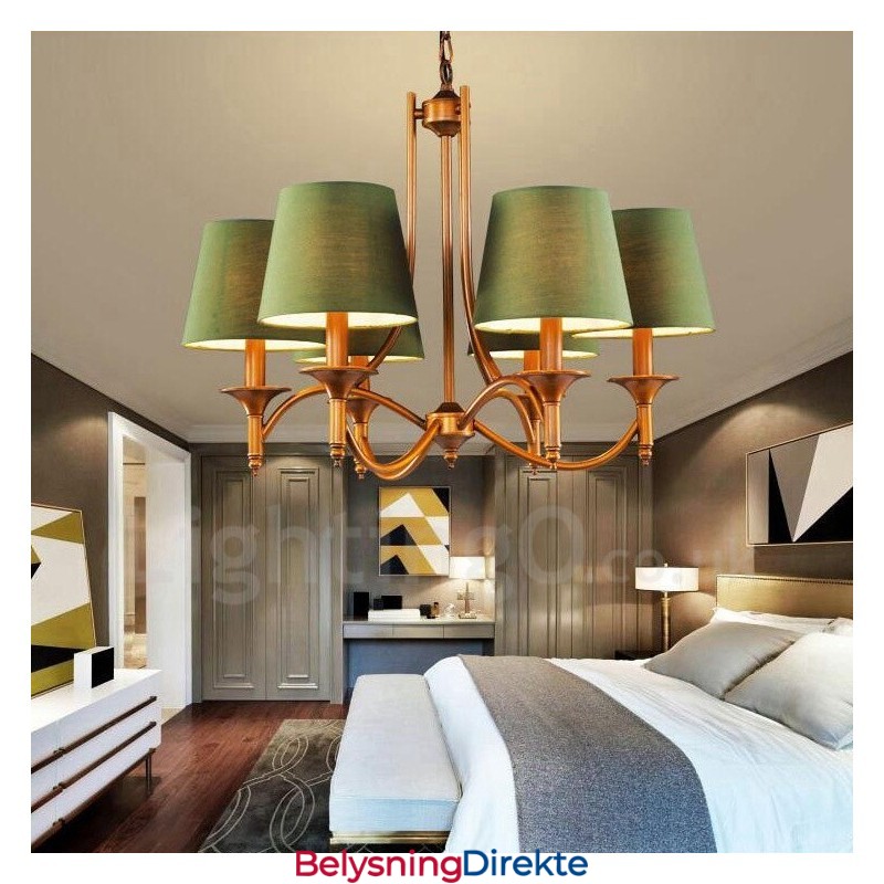 Integrert Metalllysekrone I Rustikk Lodge Med 6 Lys