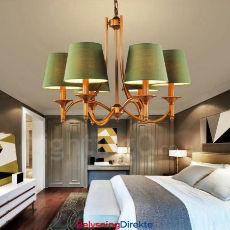 Integrert Metalllysekrone I Rustikk Lodge Med 6 Lys