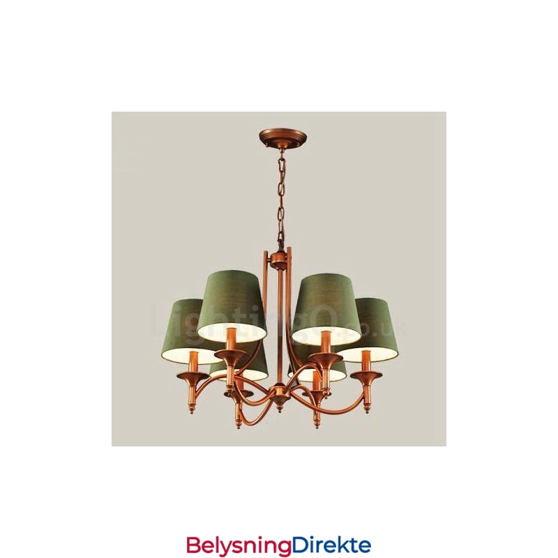 Integrert Metalllysekrone I Rustikk Lodge Med 6 Lys