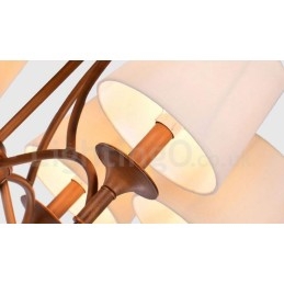 Integrert Metalllysekrone I Rustikk Lodge Med 6 Lys