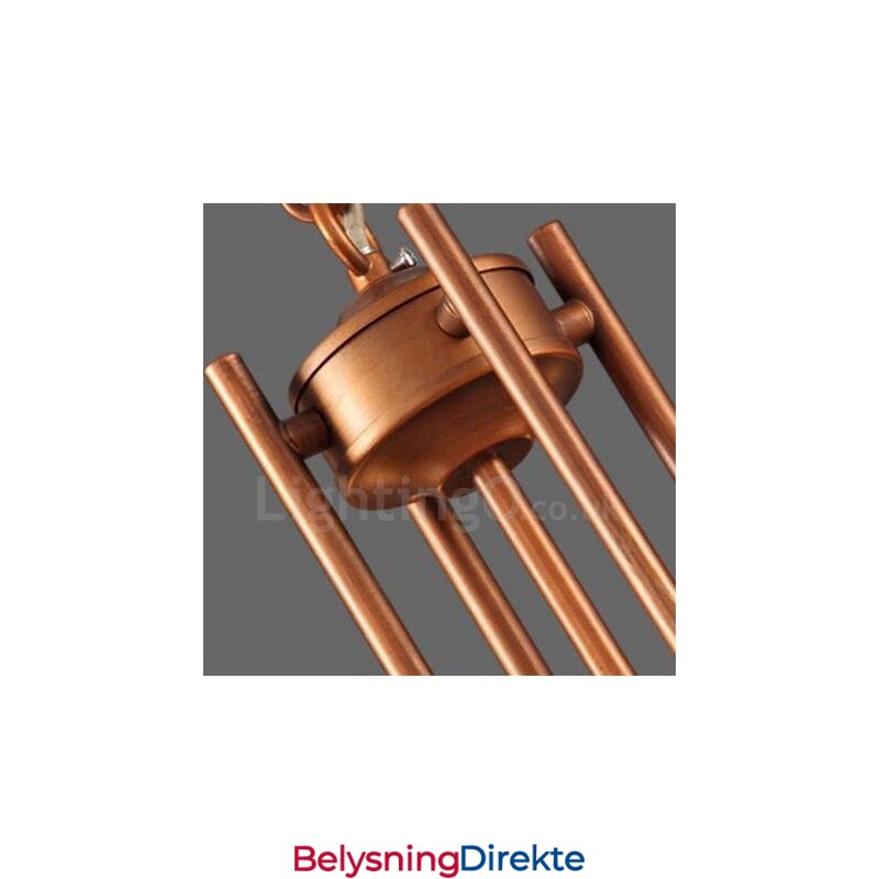 Integrert Metalllysekrone I Rustikk Lodge Med 6 Lys