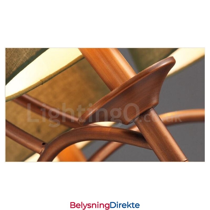 Integrert Metalllysekrone I Rustikk Lodge Med 6 Lys