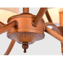 8-Lyss Rustik Lodge Integrert Metalllysekrone