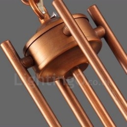 8-Lyss Rustik Lodge Integrert Metalllysekrone