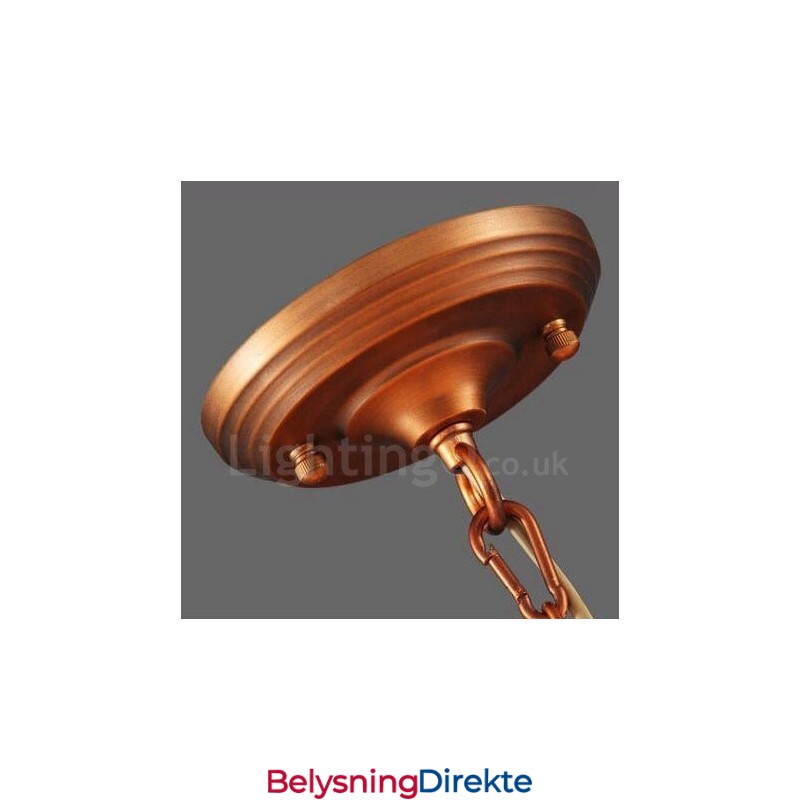 8-Lyss Rustik Lodge Integrert Metalllysekrone