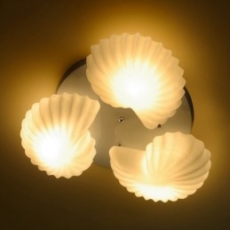 3-Lys Tradisjonell Klassisk Integrert Lysekrone Med Glassskjerm