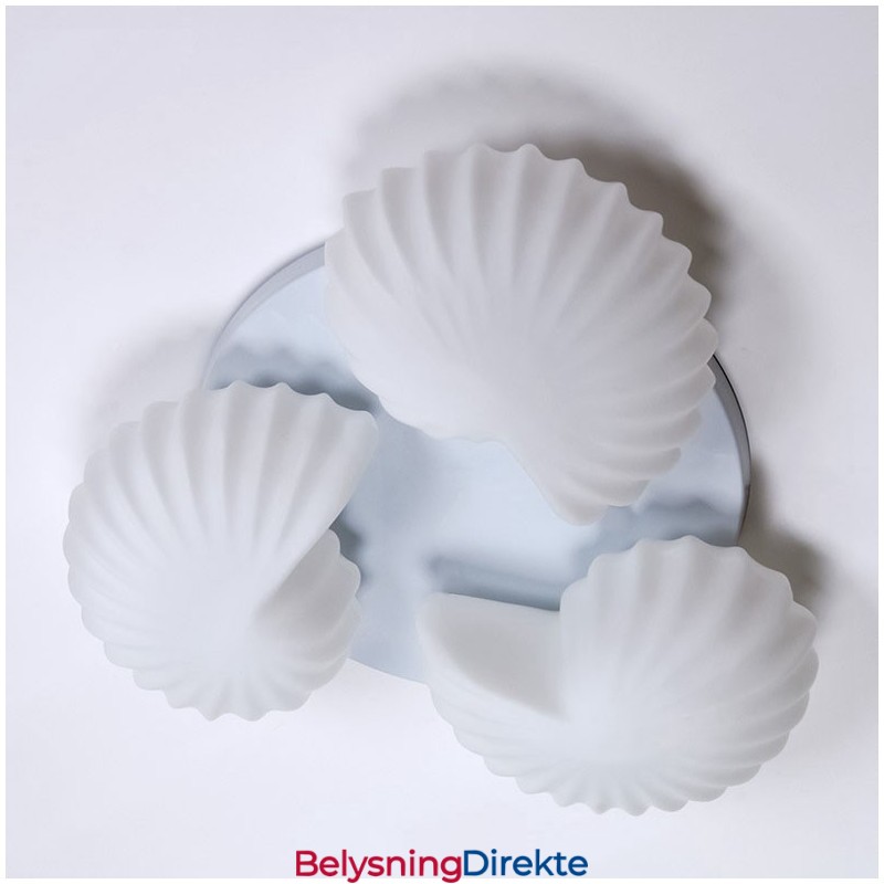 3-Lys Tradisjonell Klassisk Integrert Lysekrone Med Glassskjerm