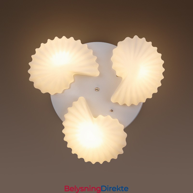 3-Lys Tradisjonell Klassisk Integrert Lysekrone Med Glassskjerm