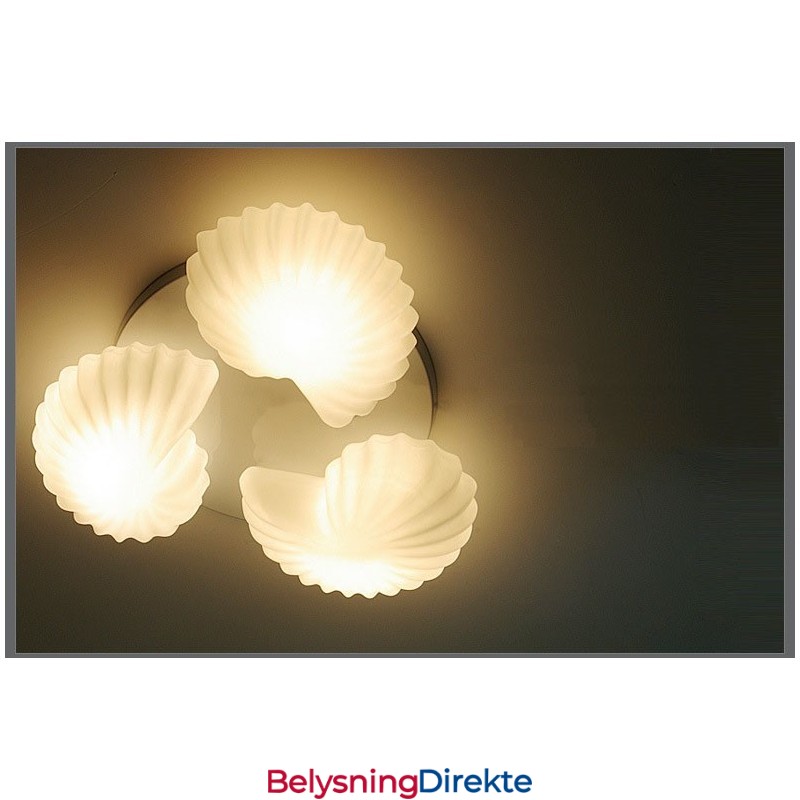 3-Lys Tradisjonell Klassisk Integrert Lysekrone Med Glassskjerm