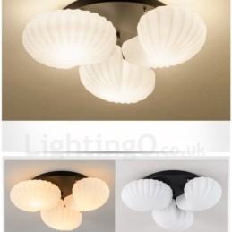 3-Lys Tradisjonell Klassisk Integrert Lysekrone Med Glassskjerm