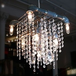 Nordamerikansk Stil Karakteristisk Krystalllysekrone Med 9 Lys I Rørdesign