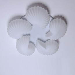 Conch 5-Lys Tradisjonell Klassisk Integrert Lysekrone Med Glassskjerm