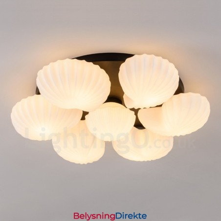 7-Lys Tradisjonell Klassisk Integrert Lysekrone Med Glassskjerm