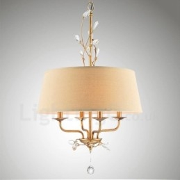 Integrert Metalllysekrone I Rustikk Lodge Med 4 Lys