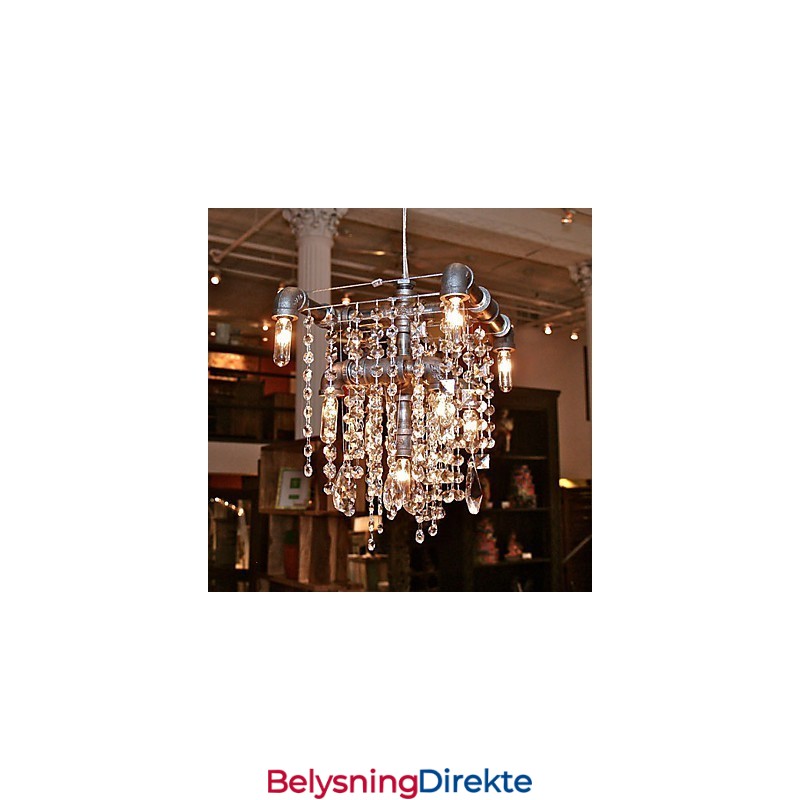 Nordamerikansk Stil Karakteristisk Krystalllysekrone Med 9 Lys I Rørdesign