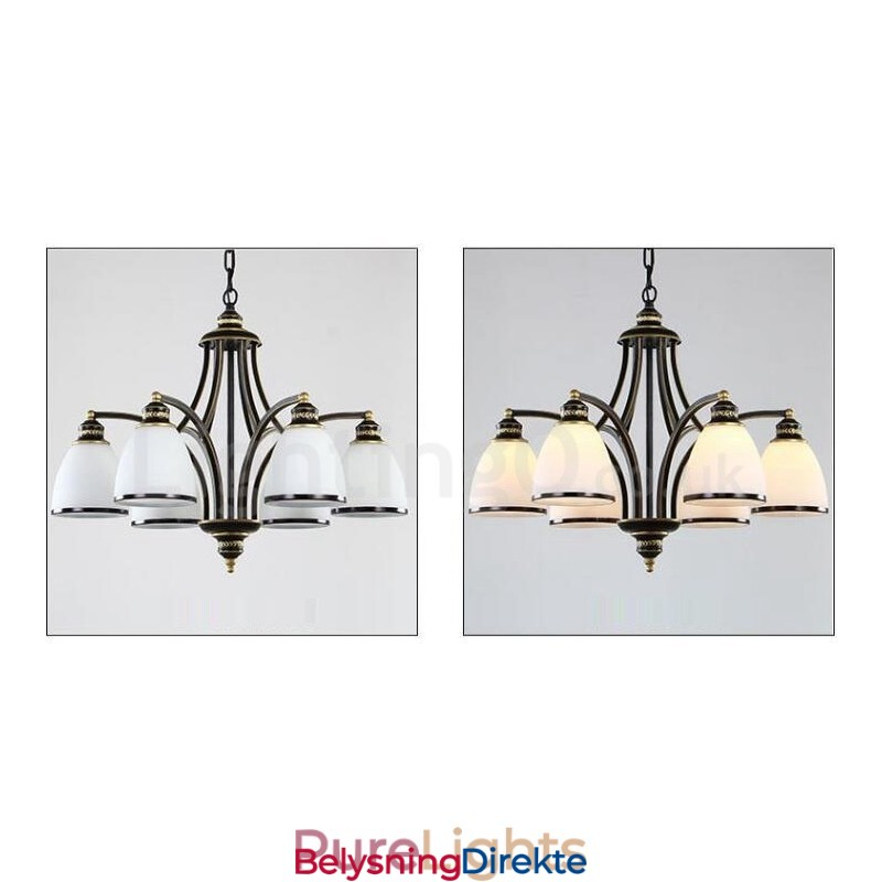 Integrert Metalllysekrone I Rustikk Lodge Med 6 Lys