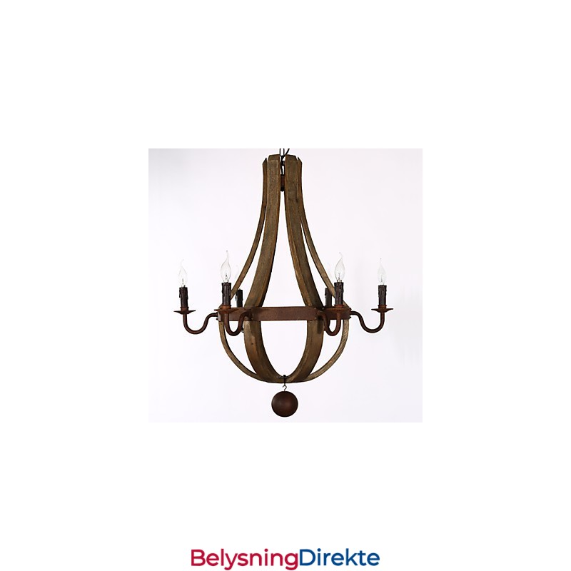 Vintage Amerikansk Rustikk Trependel Med Vinranke, Lysekrone, Stue Og Lampe