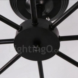 Integrert Lysekrone I Rustikk Stil Med 8 Lys